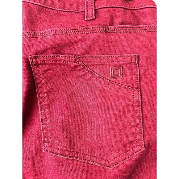 5.11 Tactical Defender-Flex Slim Jeans Womens Size 8 Long Red Mid Rise Utility - Picture 5 of 14